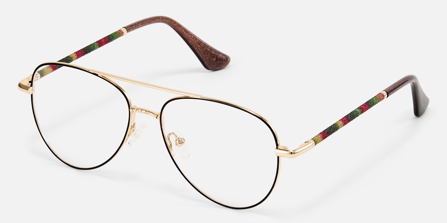 Joni - Aviator Two-tone Eyeglasses | Vooglam Front View