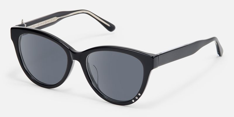 Shine in silence - Cat Eye Black Sunglasses