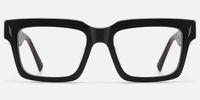 Razor - Rectangle Black Eyeglasses | Vooglam Angle View
