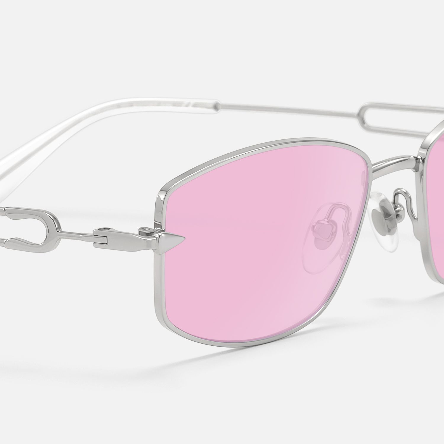 Bladework - Rectangle Silver Sunglasses product detail 4