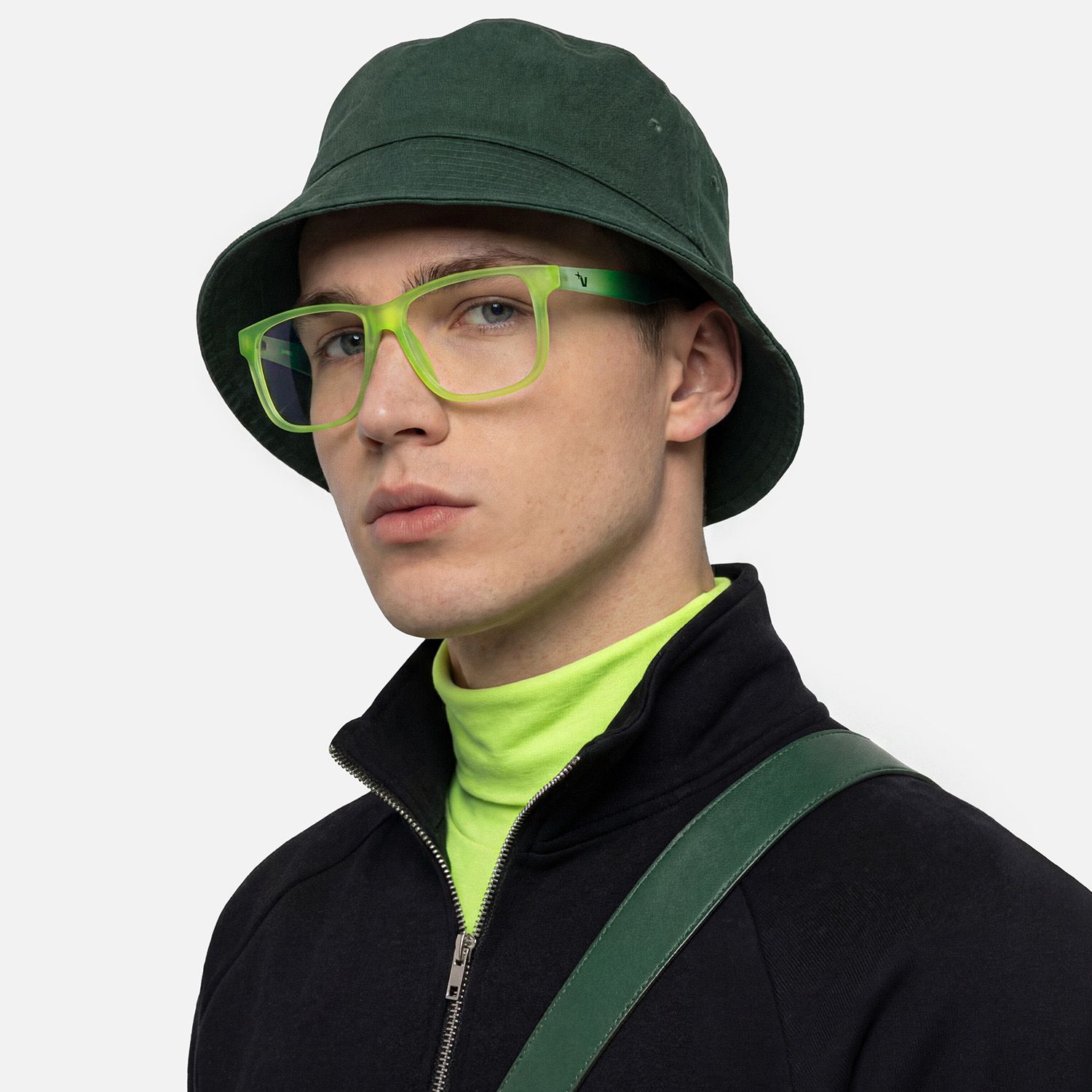 Explore the design story of Sync - Rectangle Green Eyeglasses | Vooglam