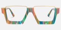 Dardhan - Rectangle Multicolor Eyeglasses | Vooglam Angle View