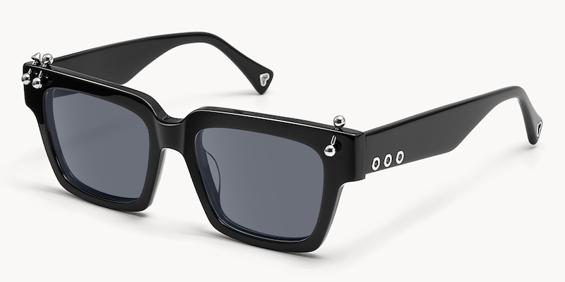 PIERCE - Square Black Sunglasses