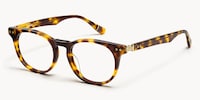Vintel - Rectangle Tortoise Eyeglasses - 3