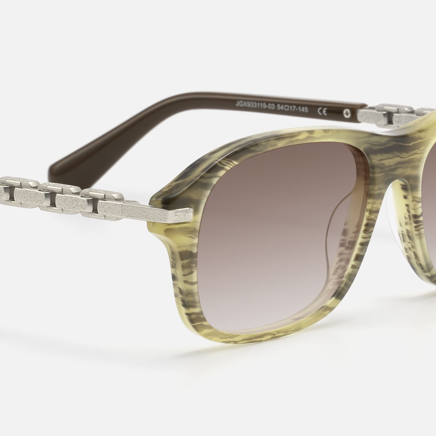 Albini - Green Wood Grain Gradient Brown Shades | Vooglam Design Details