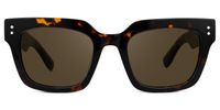 Dawid - Rectangle Tortoise Sunglasses | Vooglam Angle View
