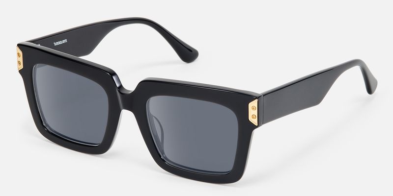 Daiane - Square Black Sunglasses