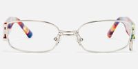 Gagenia - Rectangle Silver Eyeglasses | Vooglam Angle View