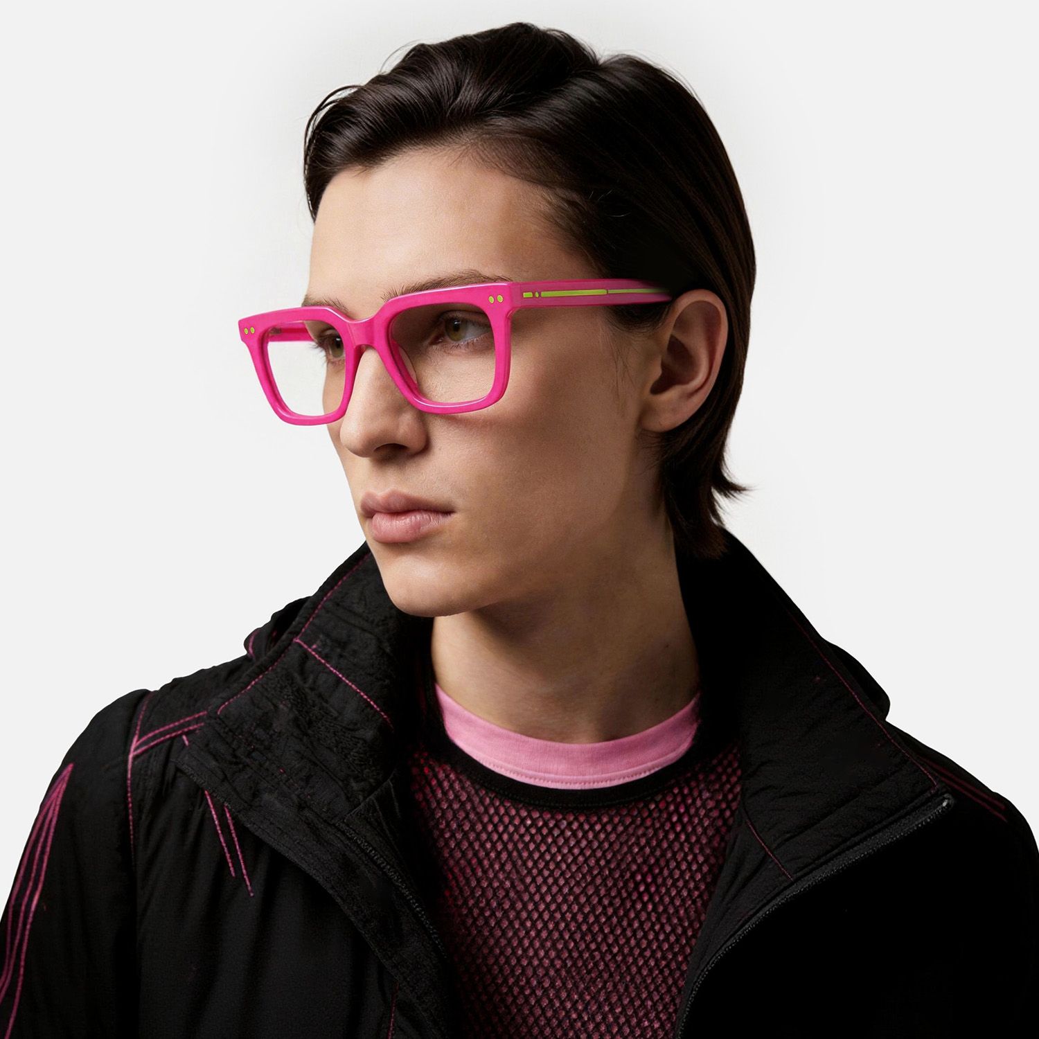 Explore the design story of Remix - Chic Rectangle Pink Eyeglasses | Vooglam