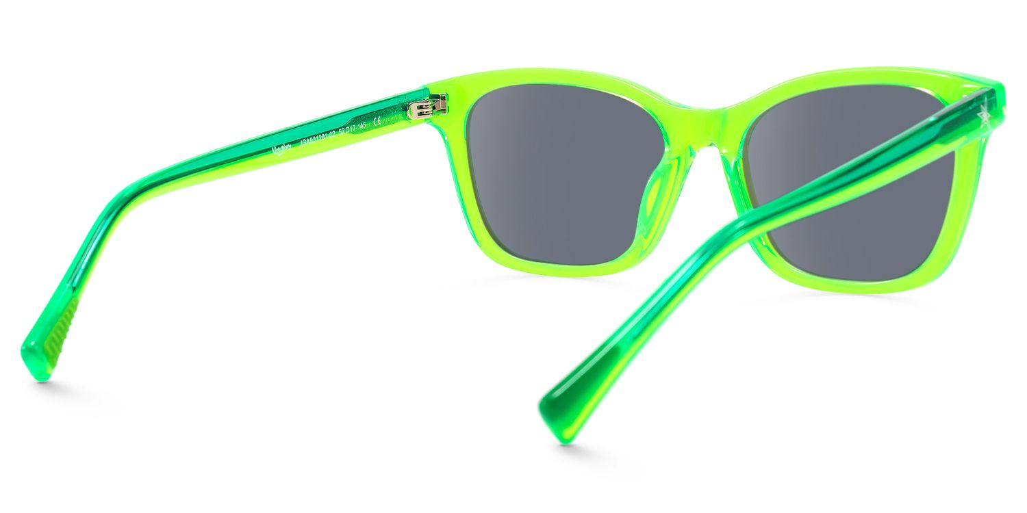 Coexist - Rectangle Green Sunglasses | Vooglam Side View