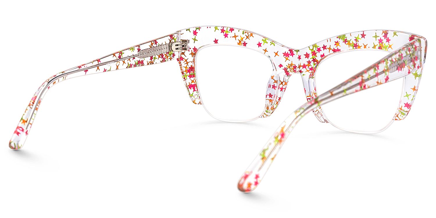 Algernon - Cat Eye Multicolor Eyeglasses by Vooglam - Side View