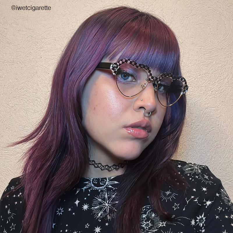 Hannah - Heart Pattern Eyeglasses | Vooglam
