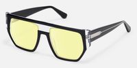 Inerney - Geometric Yellow Tinted Glasses | Vooglam Front View
