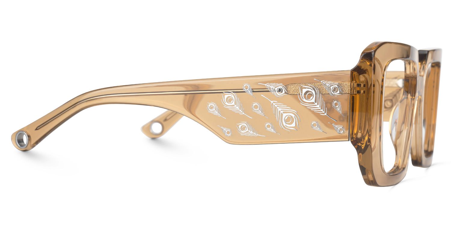 Ellery - Rectangle Champagne Eyeglasses | Vooglam 4