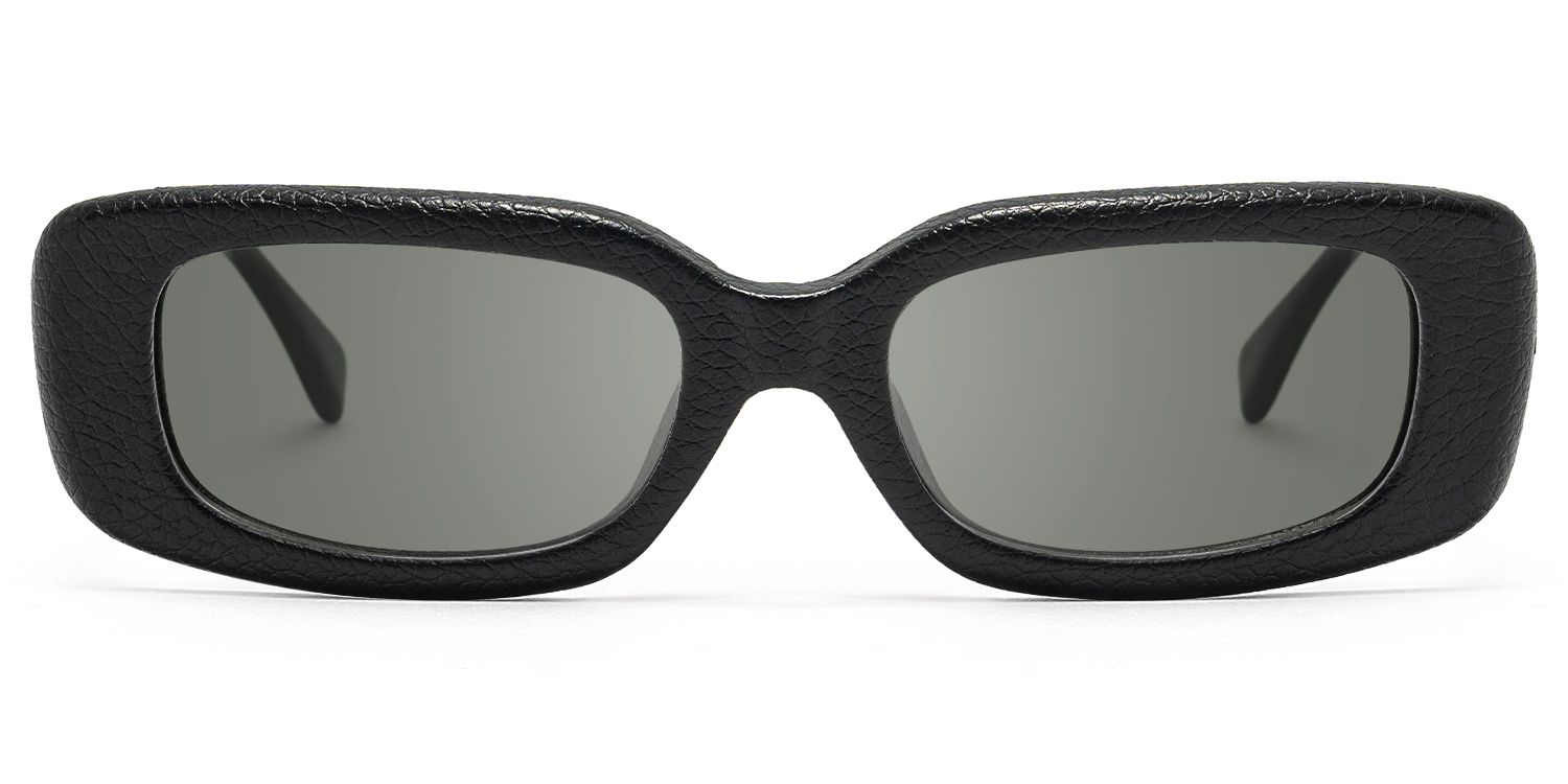 HideShades - Rectangle Black Sunglasses | Vooglam Product Details 1