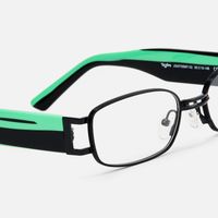 Gagenia - Rectangle Black Eyeglasses | Vooglam Design Details