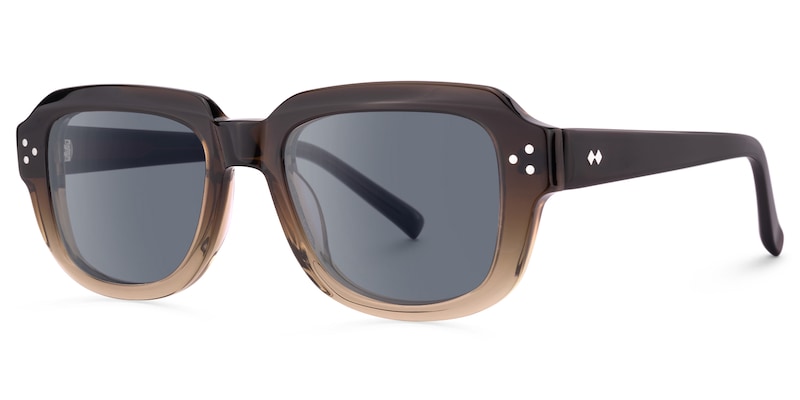 Hale - Rectangle Brown Sunglasses