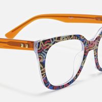 Stephanie - Cat Eye Pattern Eyeglasses | Vooglam Design Details