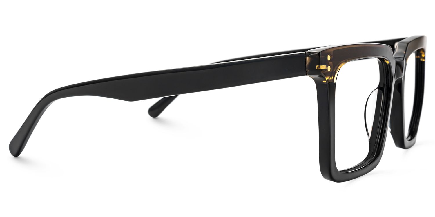 Hagrid - Rectangle Black Eyeglasses | Vooglam 4