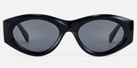 Aura - Cat Eye Black Sunglasses | Vooglam Angle View