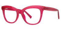 Rectangle Bright/Pink Eyeglasses | Vooglam.com Front View