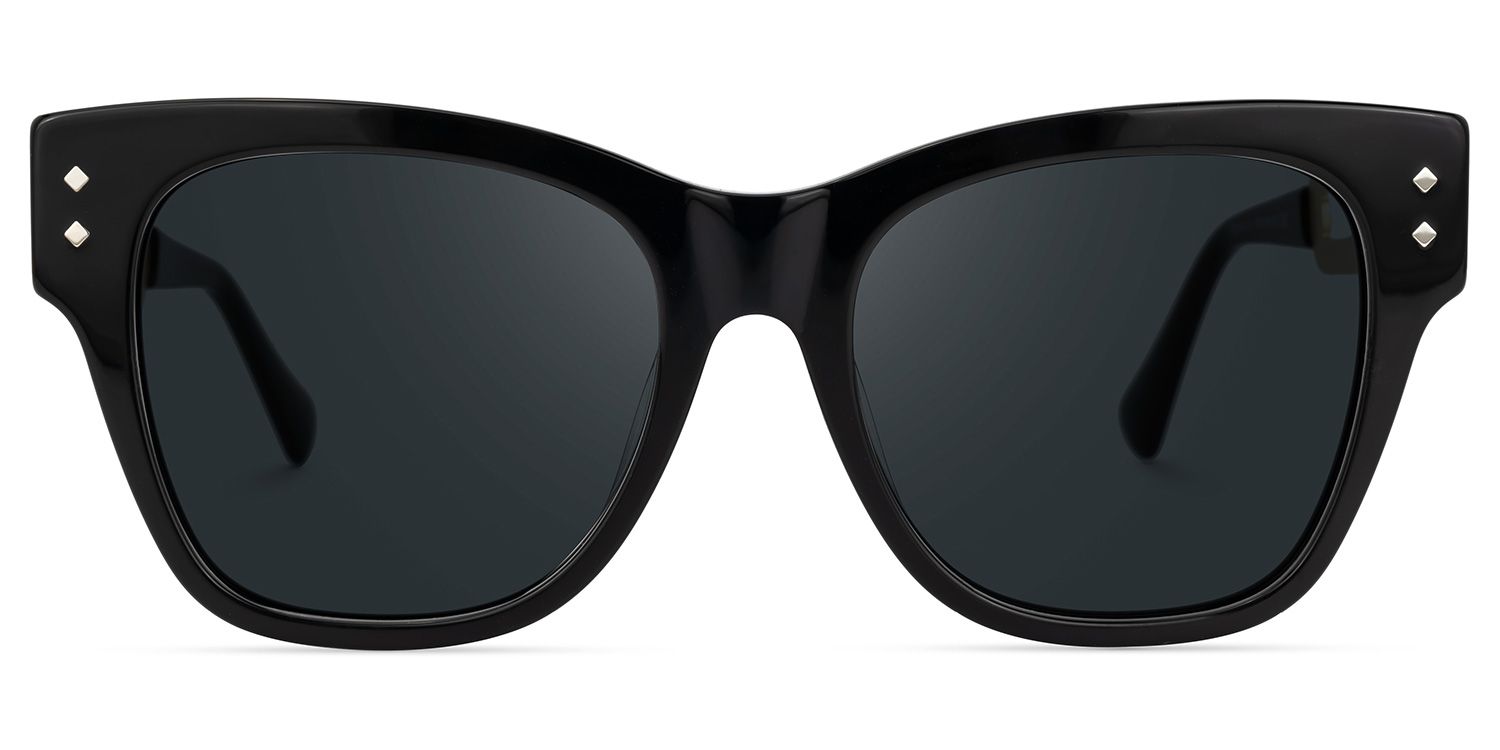 Davion - Square Black Sunglasses product detail 2
