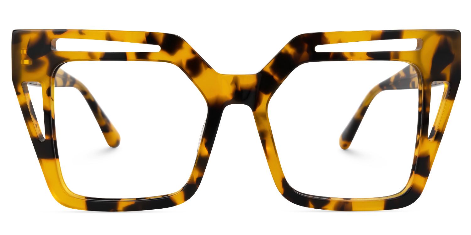 Eduarte - Square Tortoise Eyeglasses | Vooglam Angle View