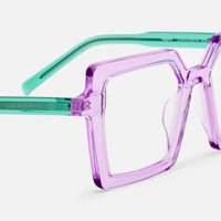 Eilis - Square Purple Eyeglasses | Vooglam Design Details