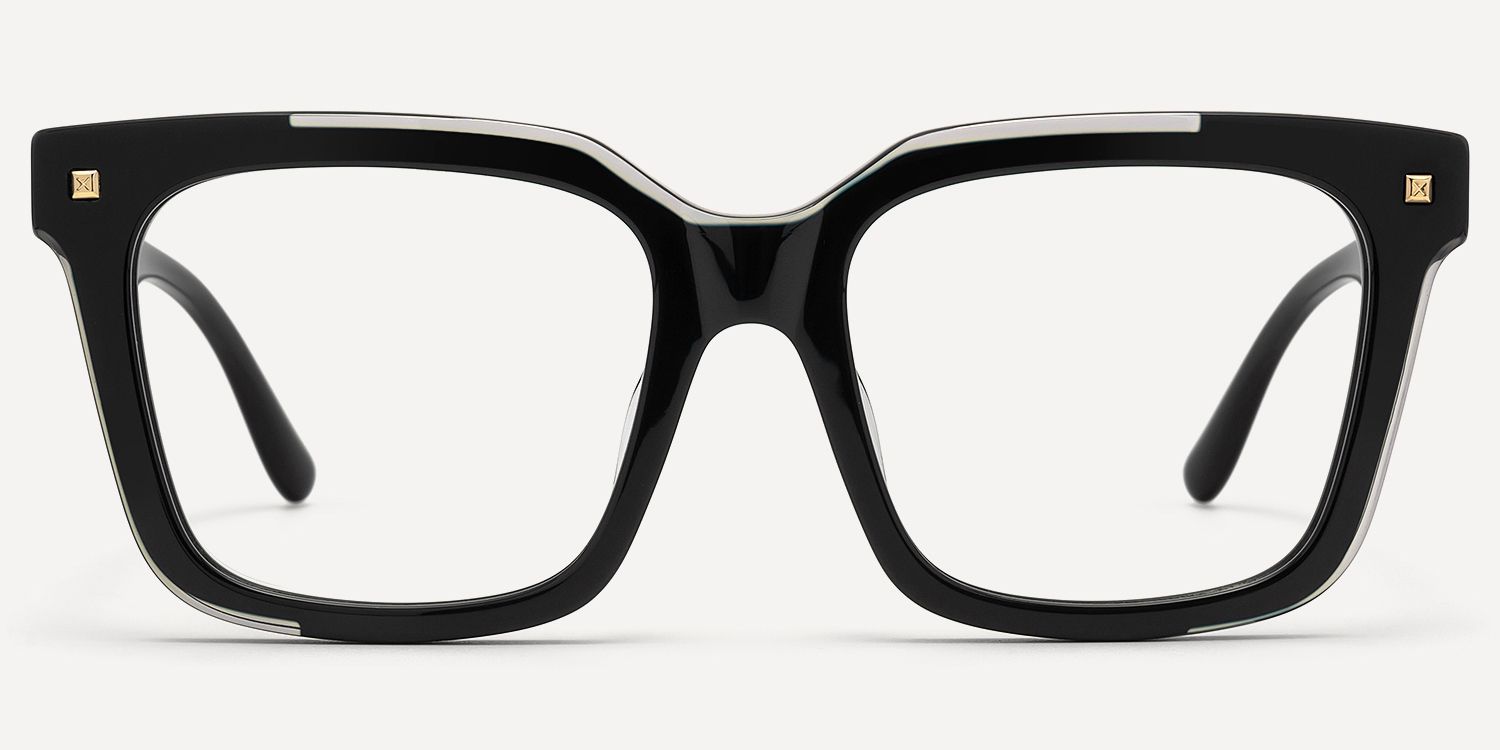 Taffeta - Square Black Eyeglasses product detail 2