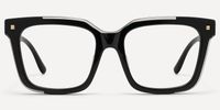 Taffeta - Square Black Eyeglasses | Vooglam Angle View