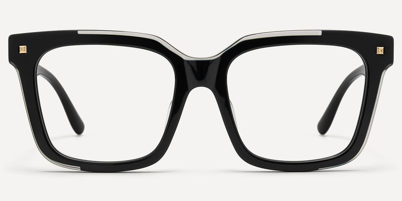 Taffeta - Square Black Eyeglasses