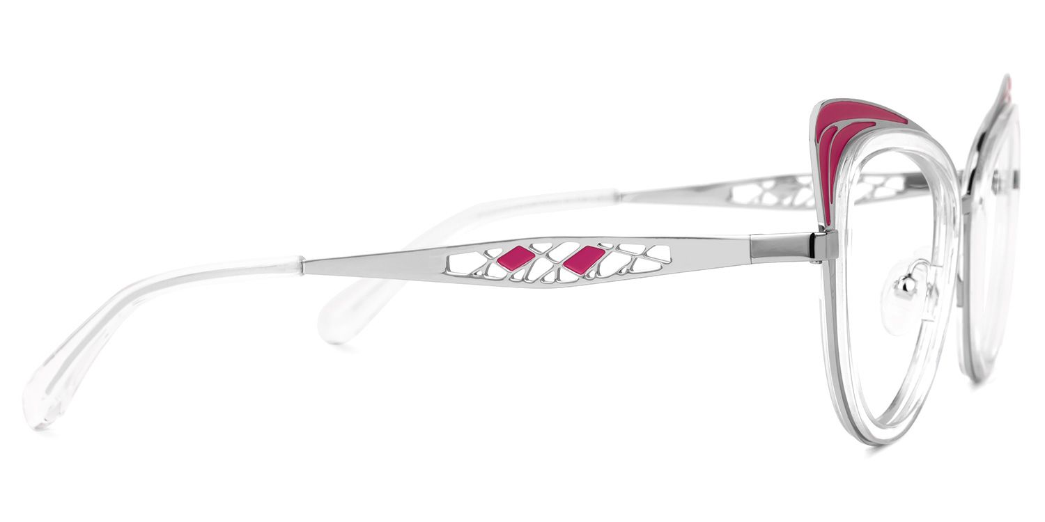 Aderes - Cat Eye Crystal Eyeglasses | Vooglam 4