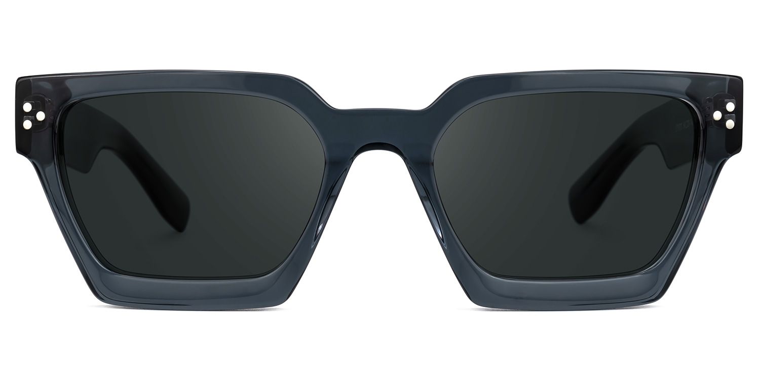 Dejan - Rectangle Blue Sunglasses | Vooglam Angle View