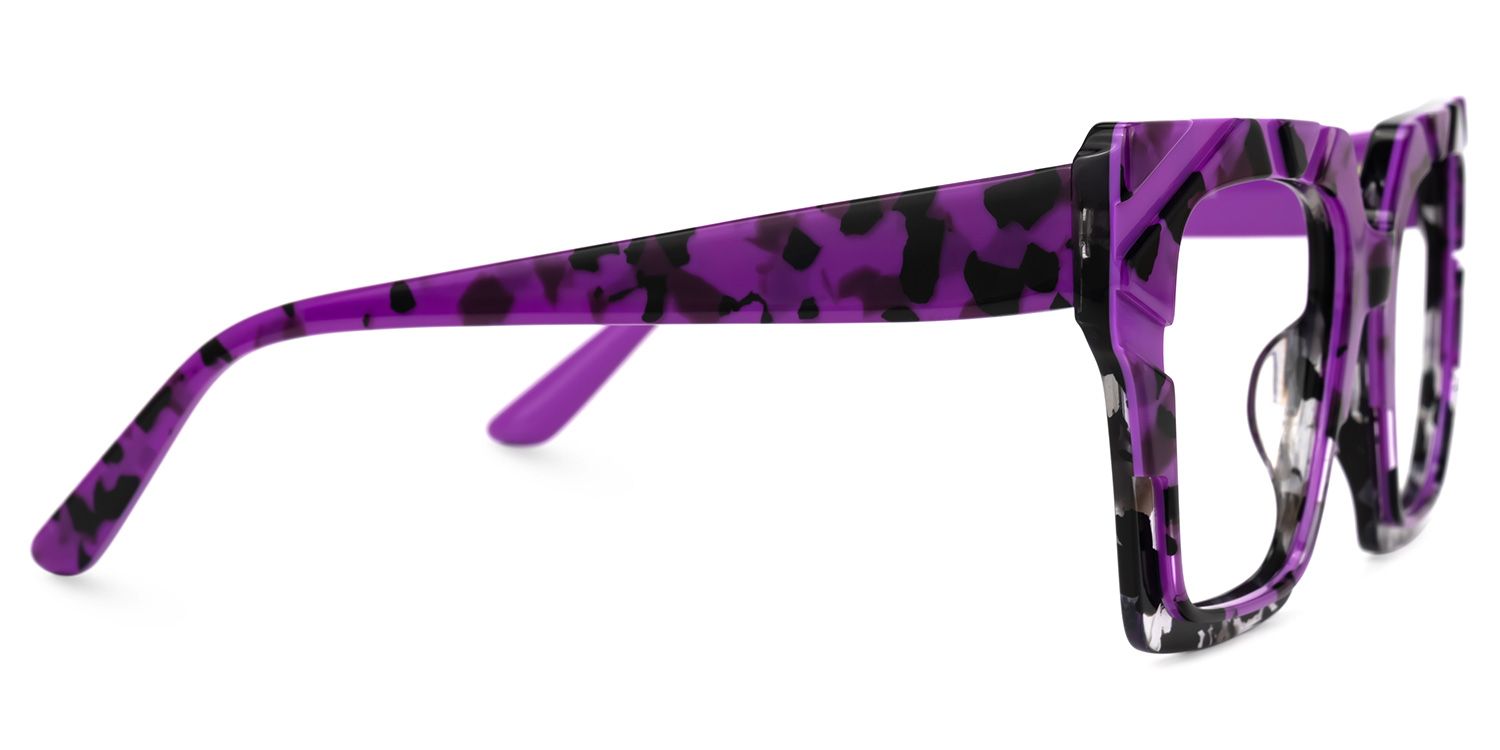 Darius - Square Purple/Tortoise Eyeglasses | Vooglam 4