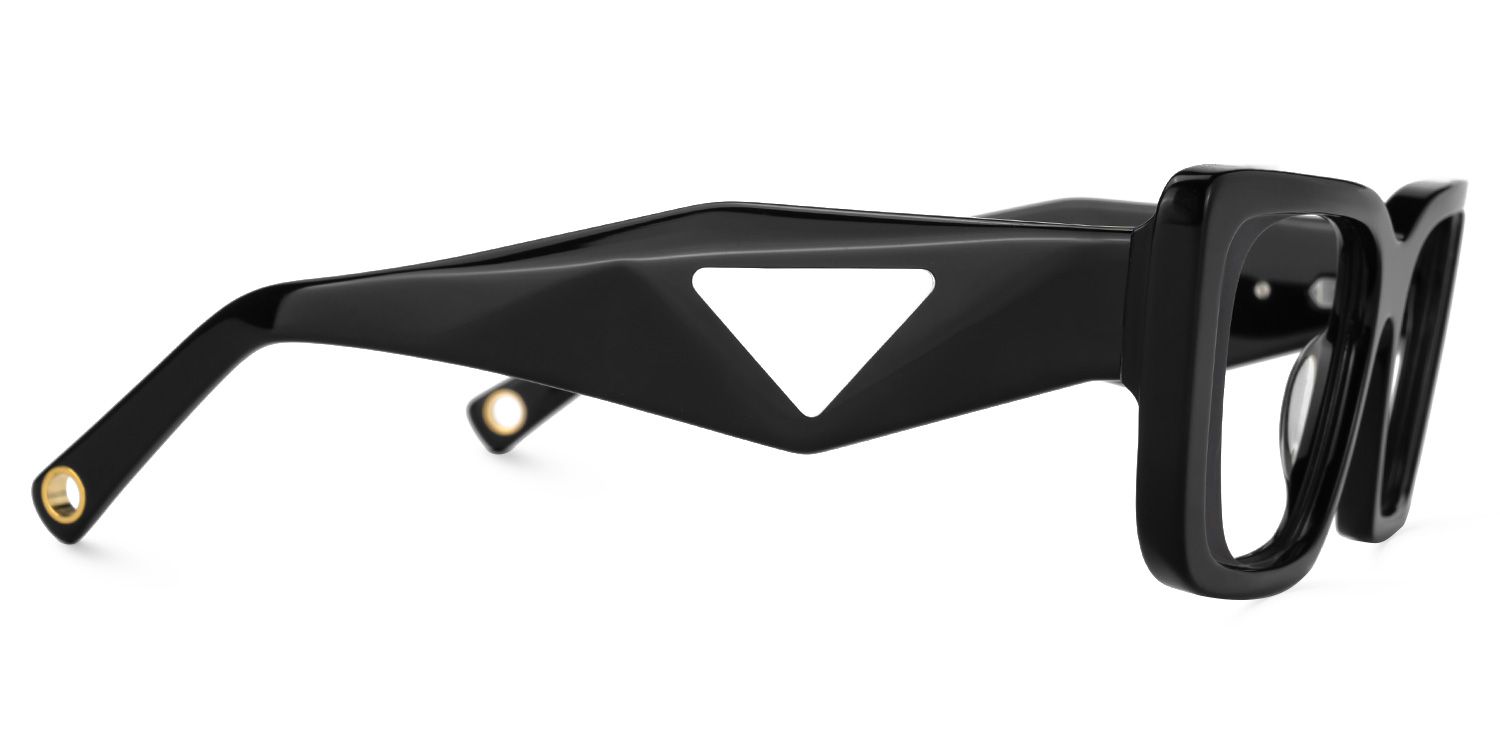 Emerens - Rectangle Black Eyeglasses | Vooglam 4