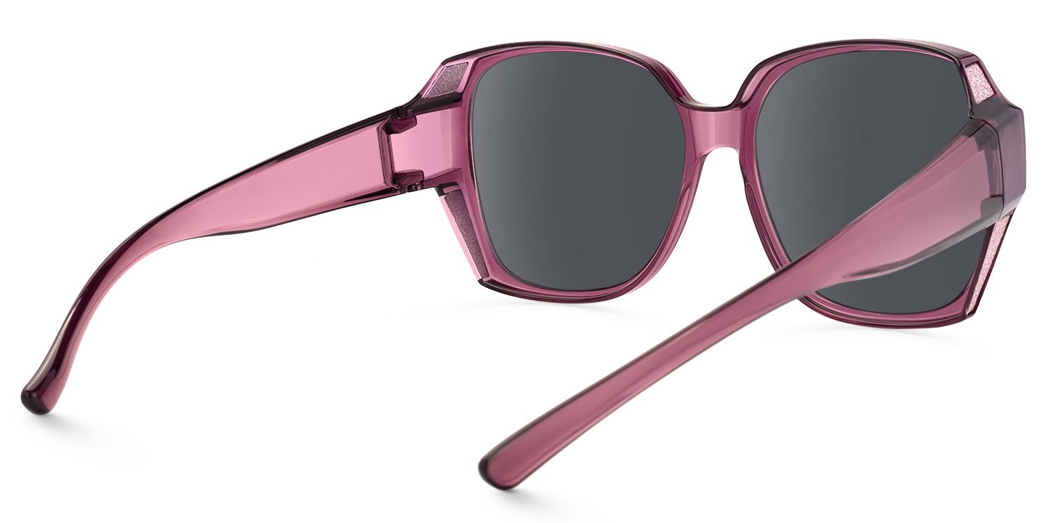 Fenton - Geometric Purple Fit Over Sunglasses | Vooglam Side View