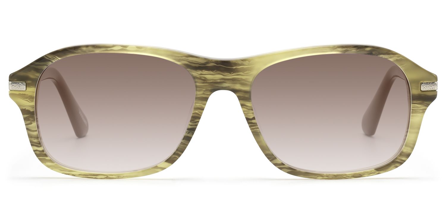 Frame Size of Albini - Green Wood Grain Gradient Brown Shades | Vooglam