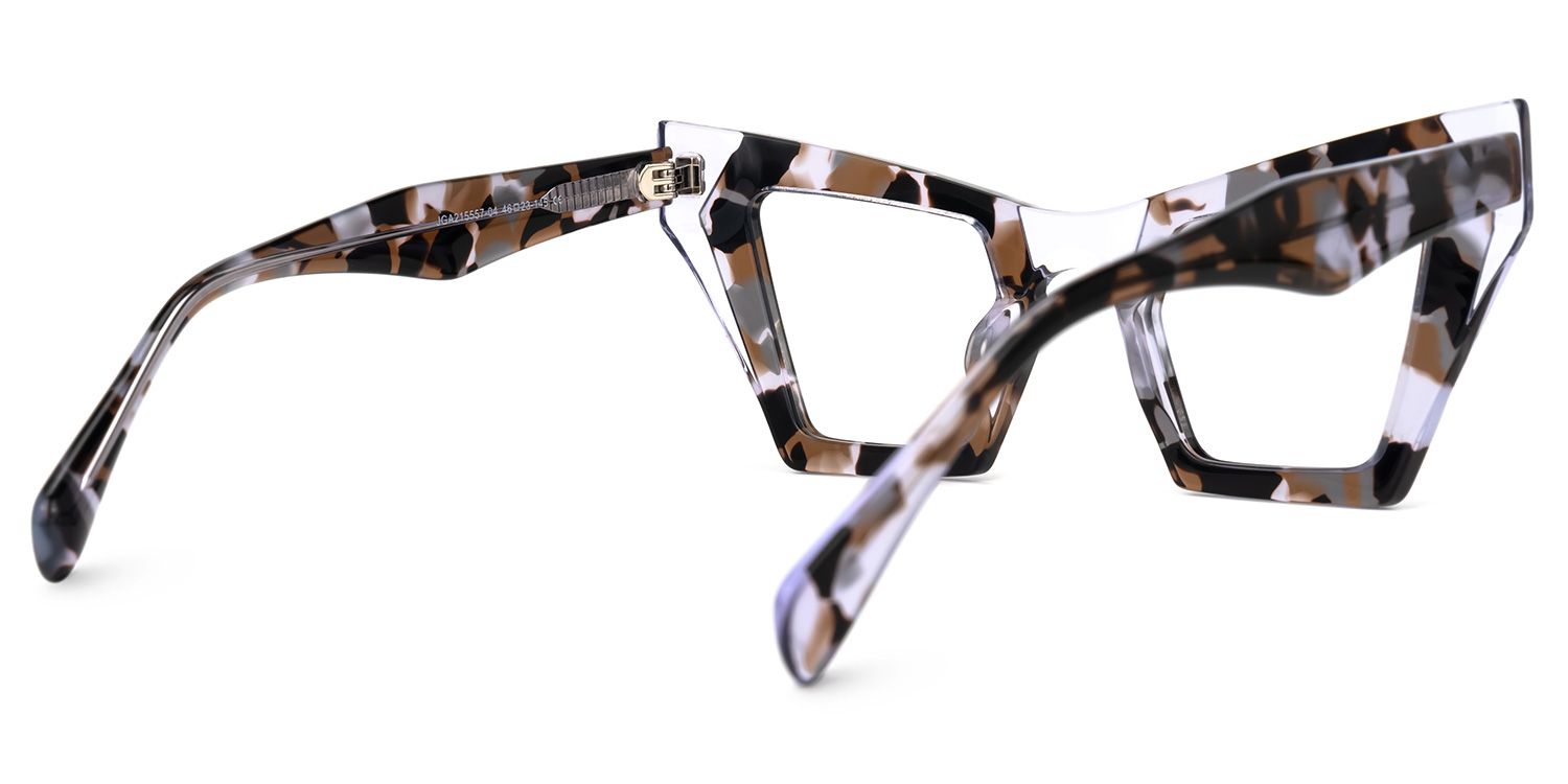 Deance - Cat Eye Tortoise Eyeglasses by Vooglam - Side View