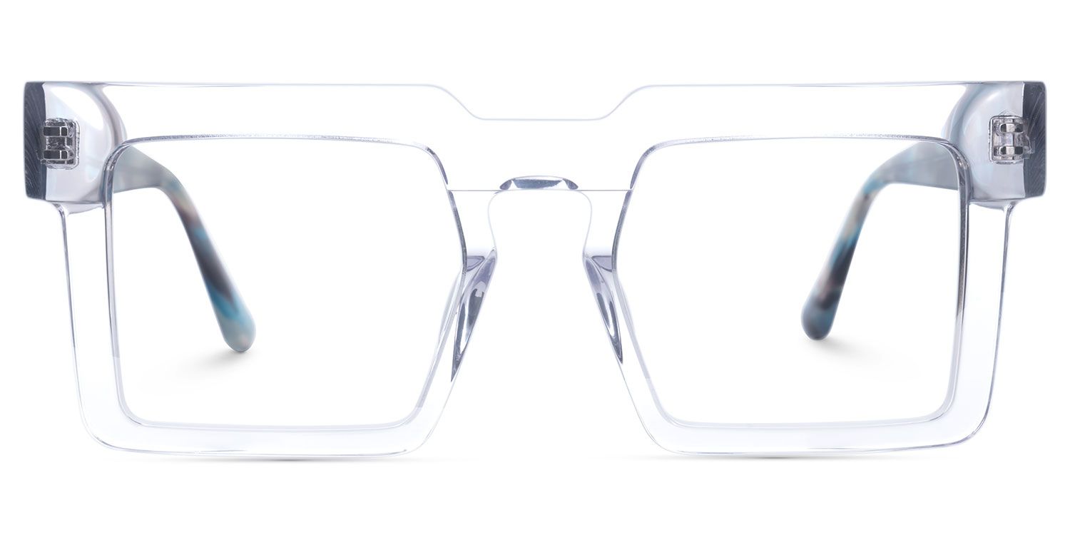 Elinoah - Square Crystal Eyeglasses | Vooglam Angle View
