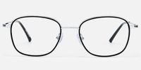Static - Oval Silver Eyeglasses | Vooglam Angle View