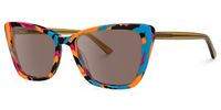 Sanchez - Rectangle Blue/Orange Sunglasses | Vooglam Front View