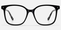 Spacek - Boho Chic Square Black Eyeglasses | Vooglam Angle View
