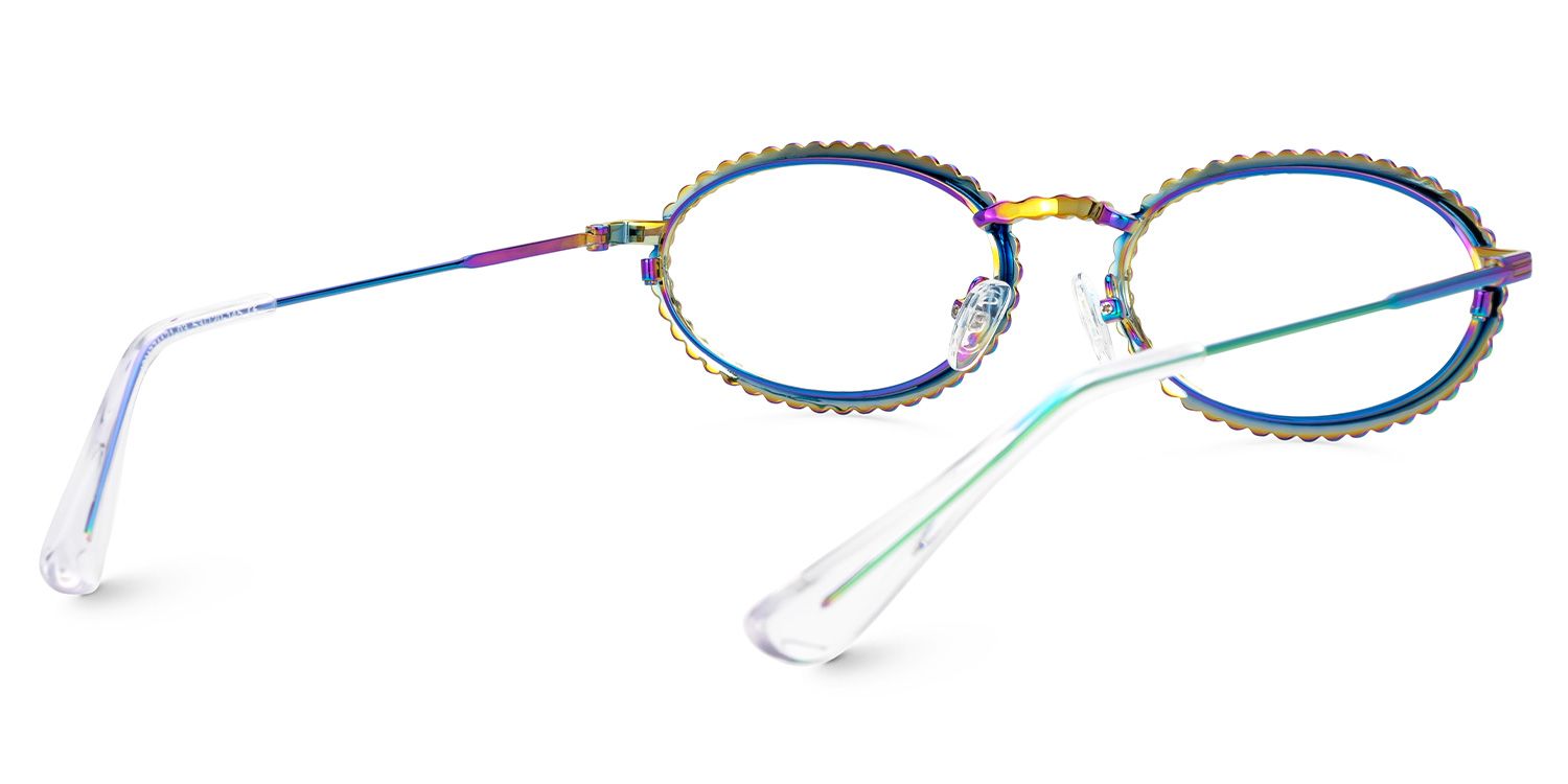 Fergie - Oval Multicolor Eyeglasses | Vooglam Side View