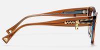 Manon - Cat Eye Brown Eyeglasses | Vooglam Side View