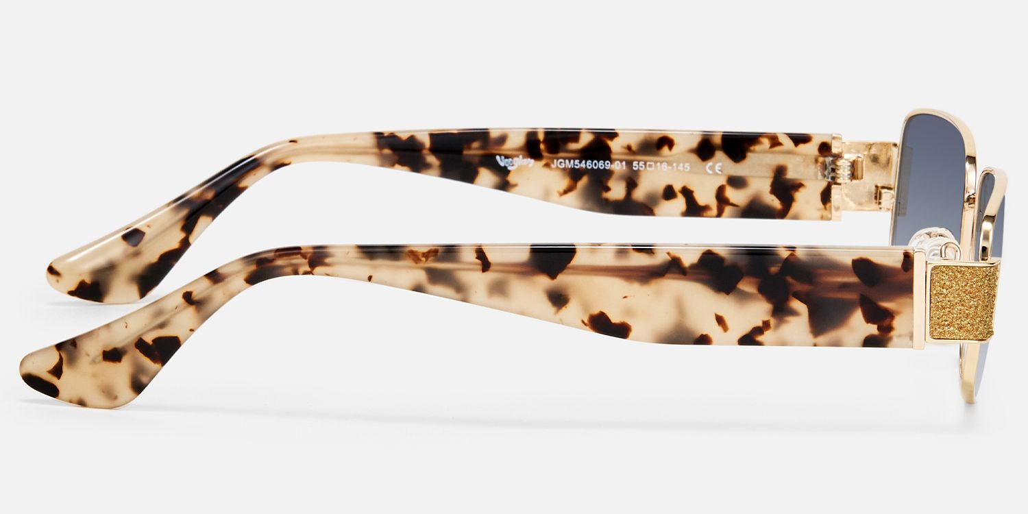 Alexandra - Rectangle Gold Sunglasses product detail 3