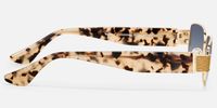 Alexandra - Rectangle Gold Sunglasses| Vooglam Side View