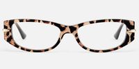 Erica - Rectangle Tortoise Eyeglasses | Vooglam Angle View