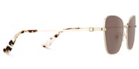 Meadow - Square Gold Sunglasses - 4