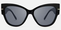Elektra - Cat Eye Black Sunglasses | Vooglam Angle View