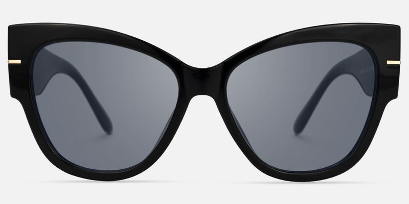 Elektra - Cat Eye Black Sunglasses